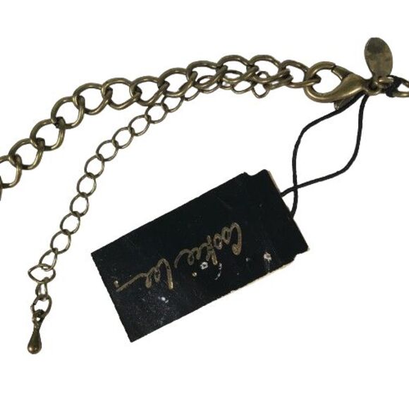 NWT Cookie Lee 3-Tiered Multi-Strand Charm Necklace w/Faux Pearls Crystals Glass - Picture 9 of 10